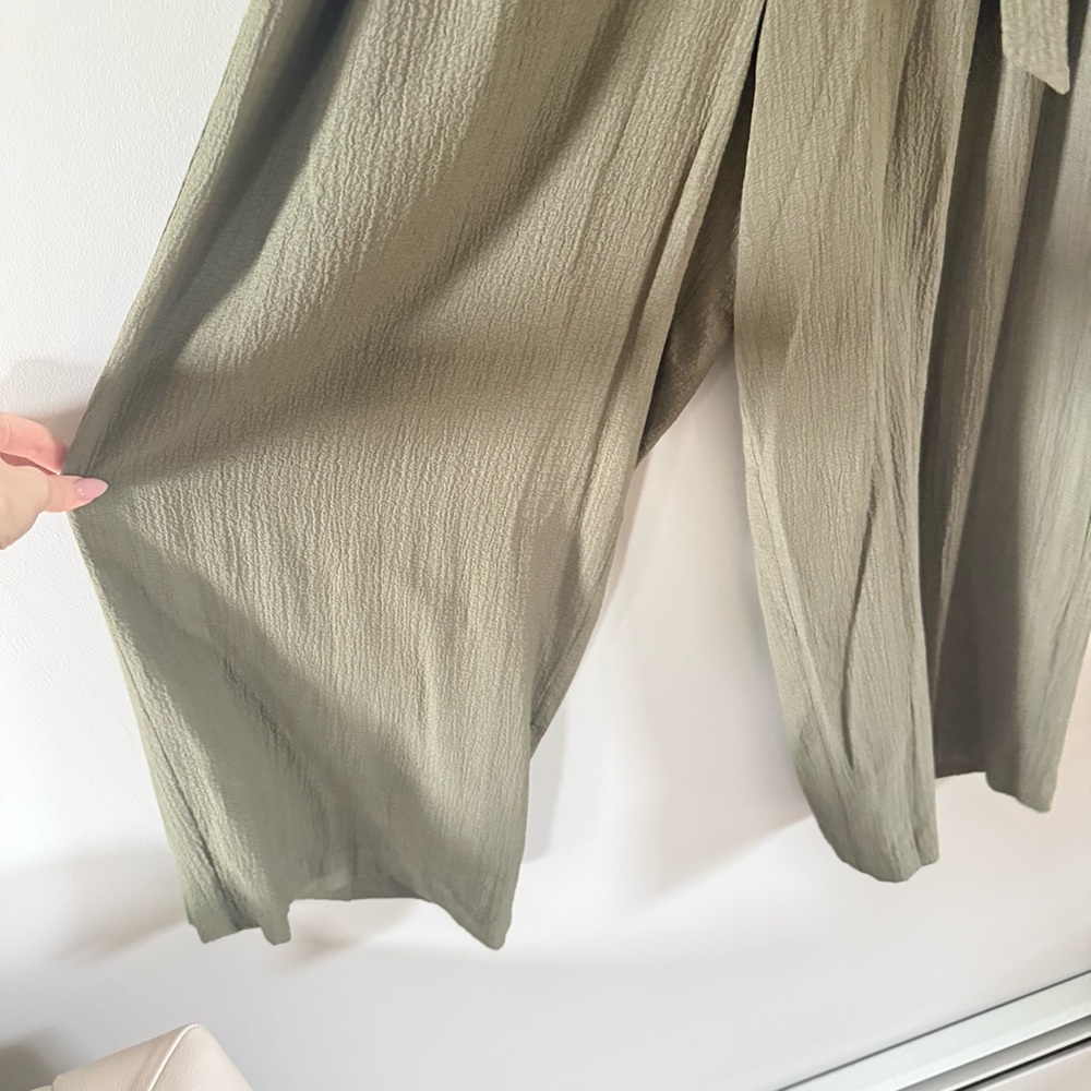 Calvin Klein | Green Sleeveless Belted Jumpsuit - Picture 4 of 9